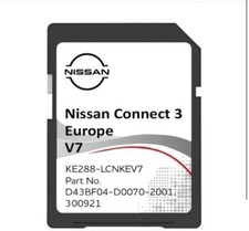 NISSAN Connect 3 V7 SD CARD Qashqai Micra Juke Navara Note SATNAV Map Update UK
