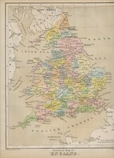 MAP GB ENGLAND & WALES 1879