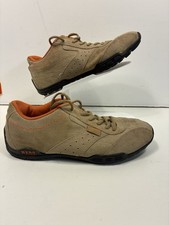 Wrangler HERO Suede Shoes UK 8 Mens Casual Trainers Beige Tan Orange Vintage 
