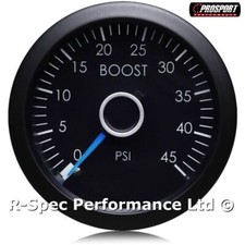 DIESEL 52mm Prosport VW Blue Needle Turbo Boost Gauge 0-45 PSI Golf MK6 MK7 TDI