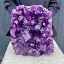 23.6LB Natural Amethyst geode quartz cluster crystal specimen energy heali