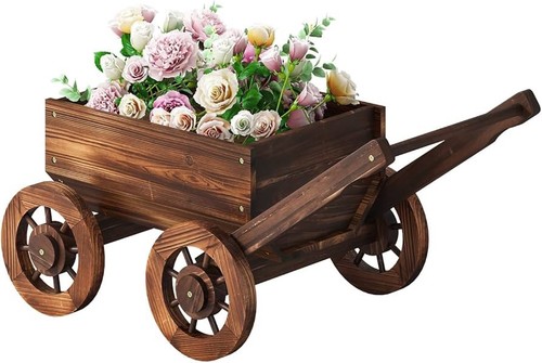 Pulijia wooden wagon planter - wagon,