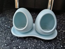 NIGELLA LAWSON LIVING SALT AND PEPPER PIGLETS WITH TRAY - DUCK EGG BLUE