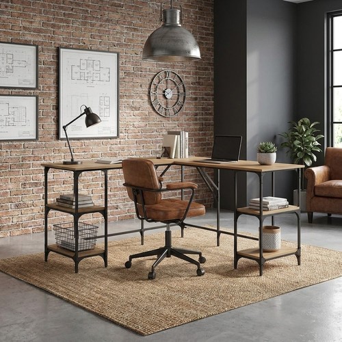 Shaped corner desk - shaped,