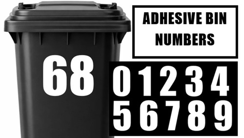Wheelie bin stickers - x4,