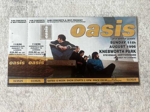 Oasis knebworth 1996 - oasis,