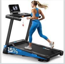 MERACH T12B2 Foldable Treadmill with Auto Incline 15%, 0.8-12 km/H Walking Pad