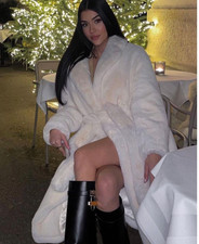 ZARA BELTED FAUX FUR COAT ZW