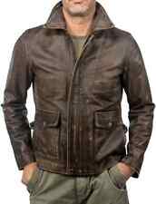 Indiana Jones Harrison Ford Classic Genuine Distressed Cowhide Leather Jacket