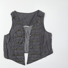 Marks and Spencer Grey Sleeveless Studded Blouse 16