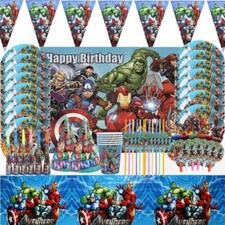 MARVEL AVENGERS Birthday Party Supplies Tableware Children Decorations Balloons 
