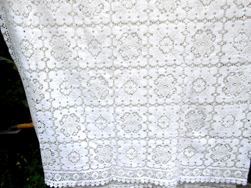 Lace white tablecloth - lace,