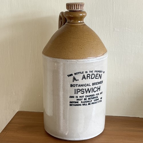 Vintage stoneware flagon with - flagon,