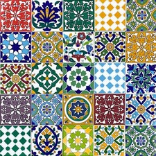 Moroccan Ceramic Tiles 10x10 Multicolor Wall Patchwork For Kitchen 50pcs - Pazzo
