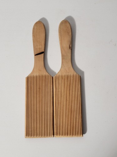 Pair antique wooden butter - pair,