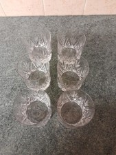 6 x Cristal d’Arques Whiskey crystal glass Tumblers Glasses Danube 20cl