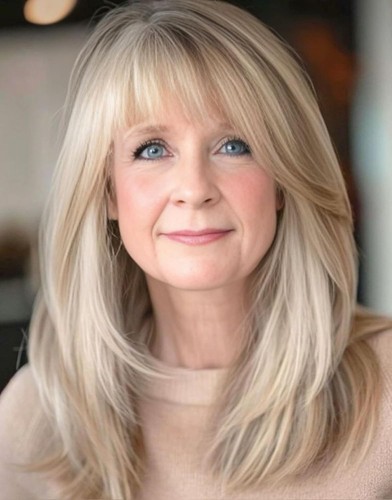 Long mixed blonde layered - long, wig