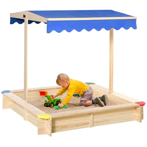Outsunny kids wooden cabana - wooden,
