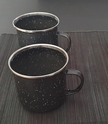 Set black white speckled - 4, black/white