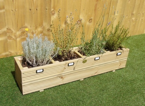 Garden herb planter wooden - garden,