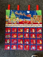 Beautiful Handmade Christmas Fabric Advent Calendar With Pockets