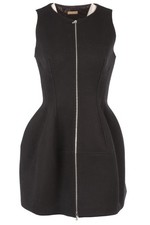 ALAÏA BLACK WOOL MINI DRESS