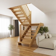 DIY Wooden Stairs with Landing