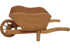 Garden Wooden Wheelbarrow, Flower Planter, Heavy Duty Rustic 