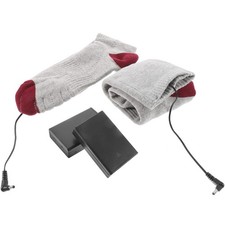 Durable Electric Heated Socks Unisex Thermal Foot Warmer without Battery (Grey)