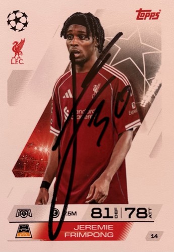Jeremie frimpong hand signed - jeremie,