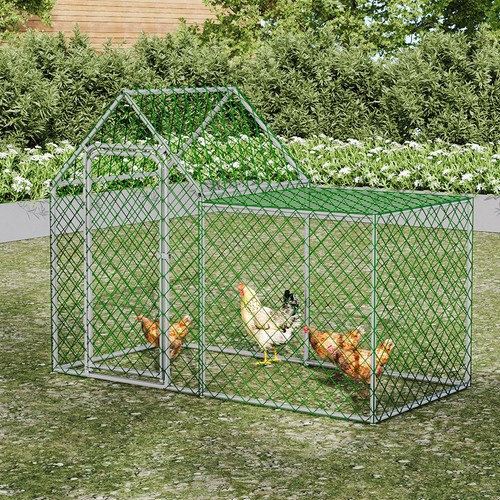 Metal chicken run - 2m,