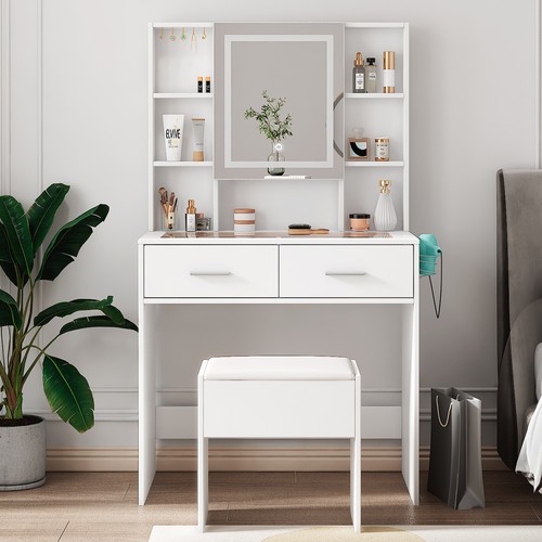 Led dressing table - table, stool