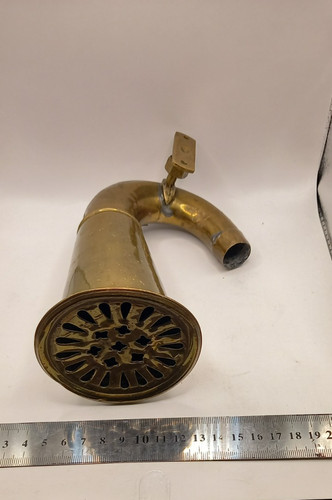 Brass vintage car horn with - vintage,