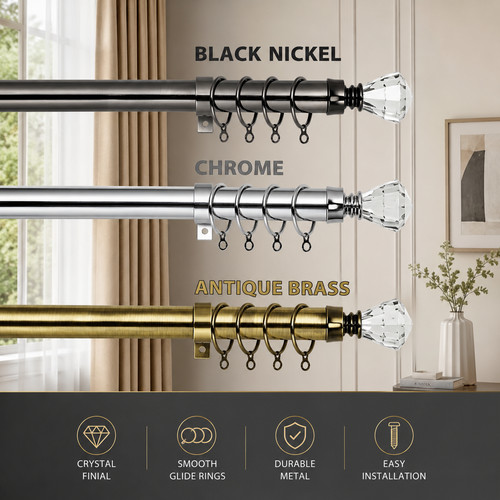 Crystal extendable curtain - extendable,
