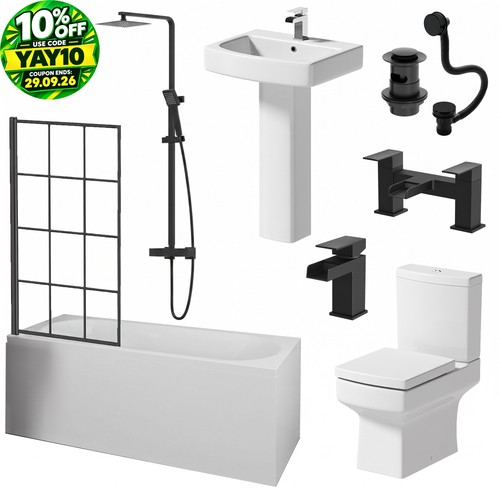 Complete bathroom suite black - complete,