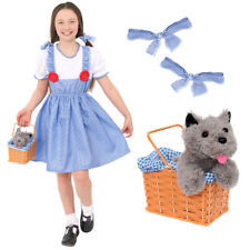 GIRLS DOROTHY COSTUME ADD BASKET SCHOOL BOOK WEEK FANCY DRESS CHILDS CHARACTER