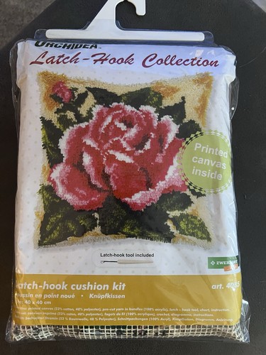 Orchidea latch hook cushion - orchidea,