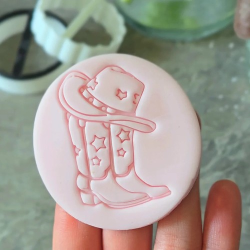 Cowboy boots cookie stamp - cowboy,