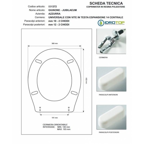 Toilet seat giunone jubilean - toilet,