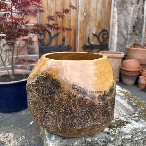 Large wooden planter pot - planter,