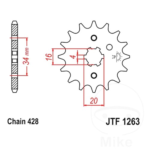 Front sprocket 428 - t, p