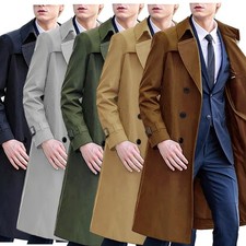 Mens Long Sleeve Trench Coat