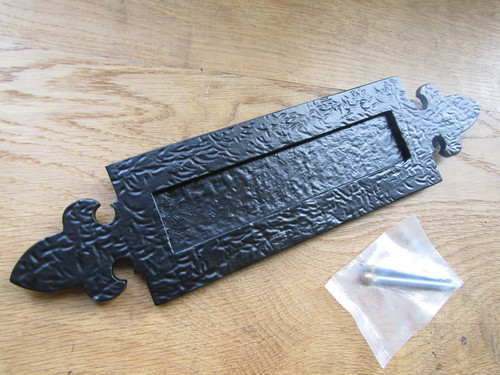Rustic iron letter plate - , fleur