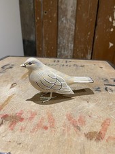 Hand Carved Wooden Bird Figurine Hand Painted Decorative