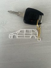 OPEL/VAUXHALL ZAFIRA A KEYRING KEYCHAIN 1999-2005 WHITE OUTLINE