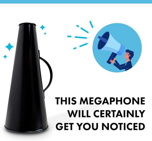 Vintage metal megaphone - metal, film