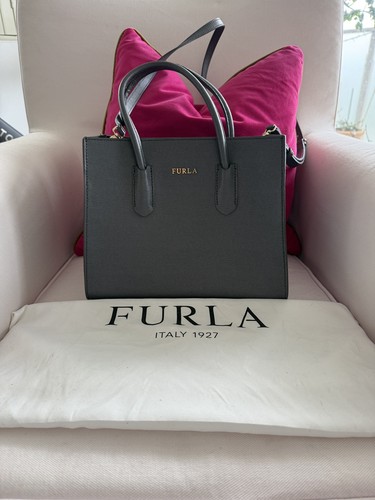 Furla grey saffiano - furla, leather