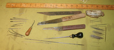 Saddlers leatherworkers Harness makers awls/blades/needles /wax asstd lot