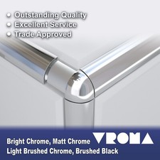 Vroma Round/Quadrant Tile Trim EXTERNAL Silver / Coloured  CORNER PIECE SINGLES