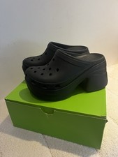 Siren Croc Black Platform Heeled Crocs RRP £74 Heels Size 6.5 UK New with Box